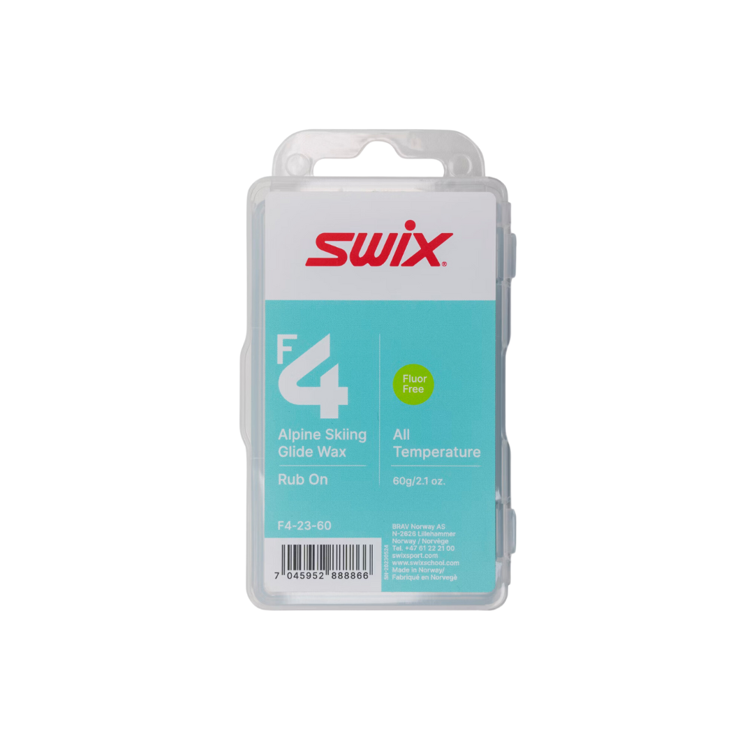 Swix F4-60 W Glidewax Warm - Cera Calda Per Sci 60 G Con Tappo In Sughero, Per Temperature Da -4°C, Prestazioni Elevate