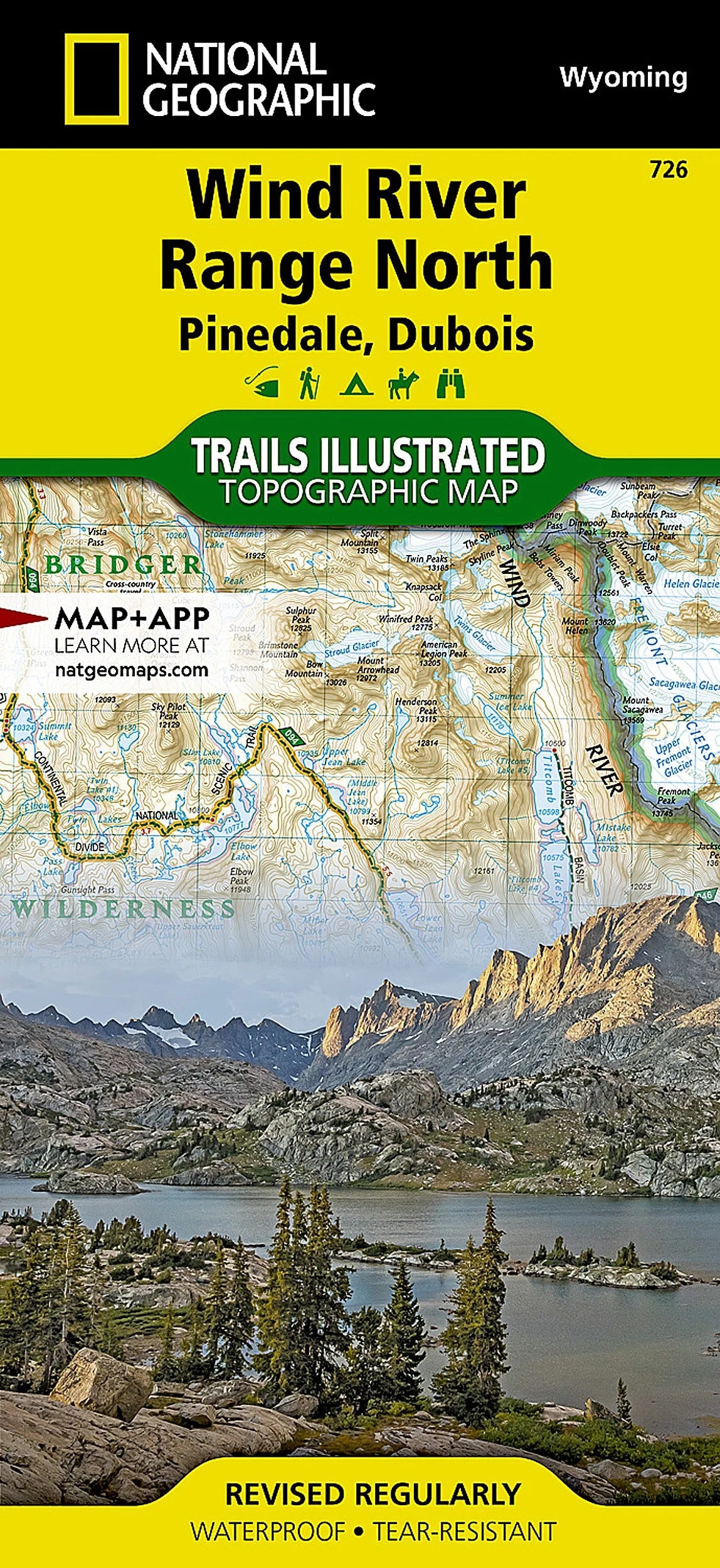 Wind River Range North Map [Pinedale, Dubois]