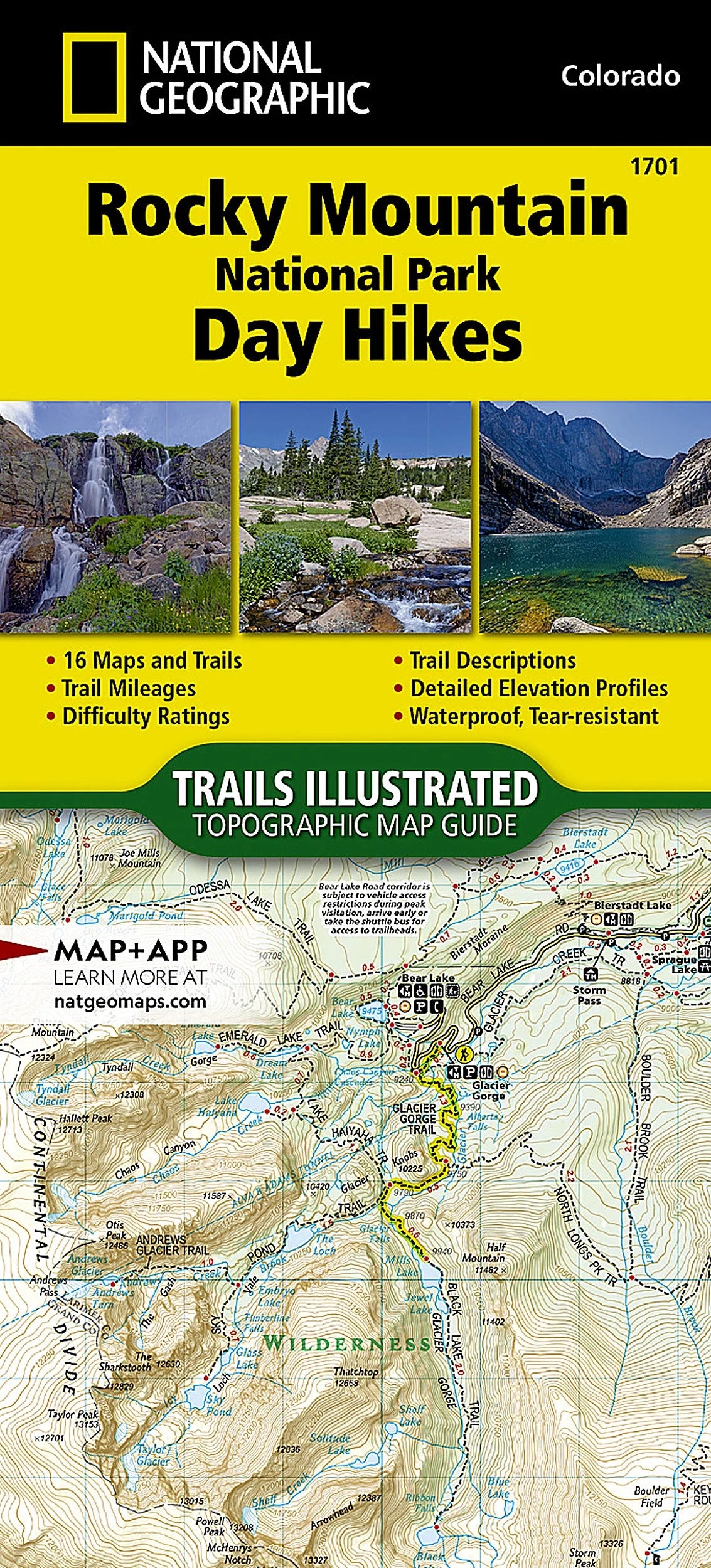 Rocky Mountain National Park Day Hikes Map