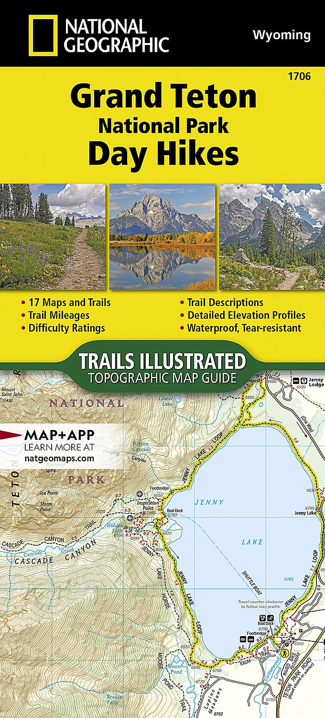 Grand Teton National Park Day Hikes Map
