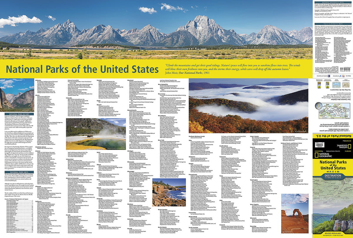 National Parks of the United States Map