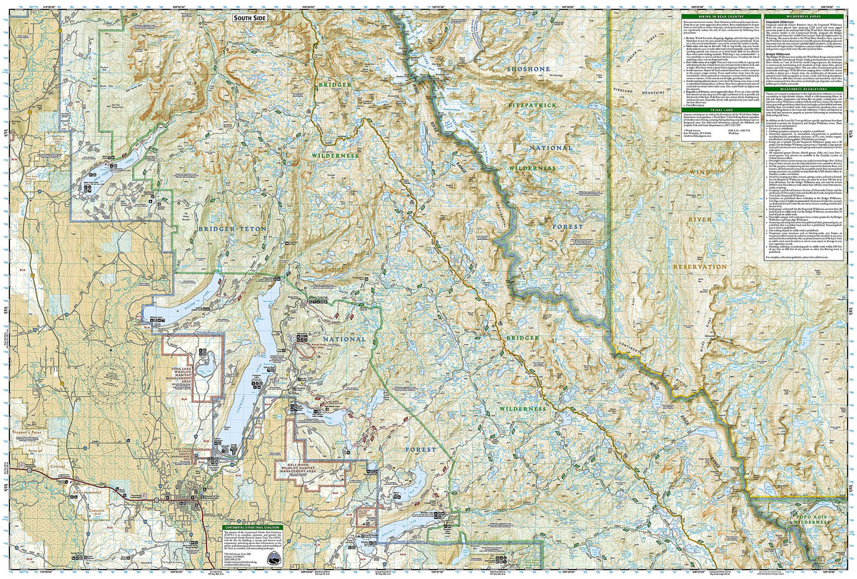 Wind River Range North Map [Pinedale, Dubois]