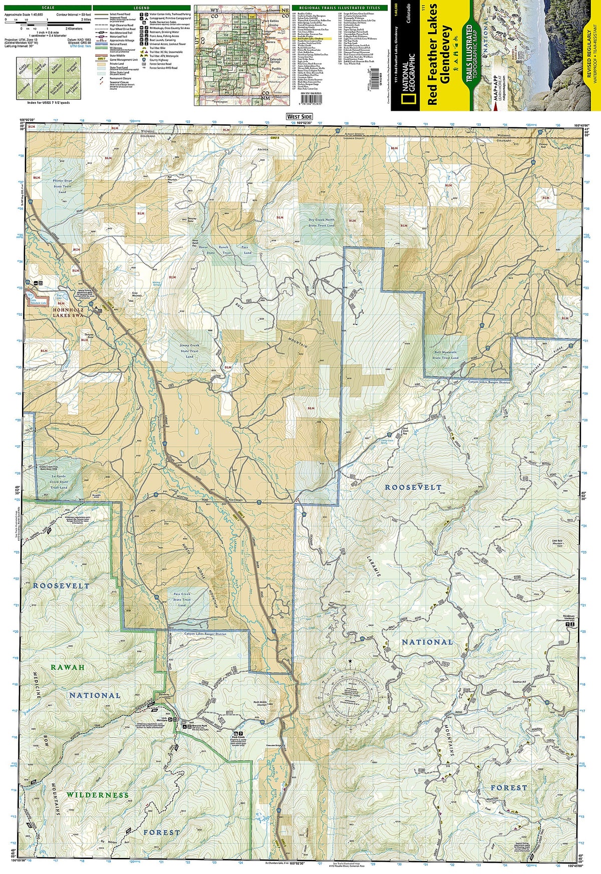 Red Feather Lakes, Glendevey Map
