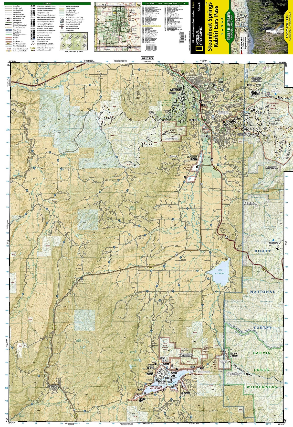 Steamboat Springs, Rabbit Ears Pass Map