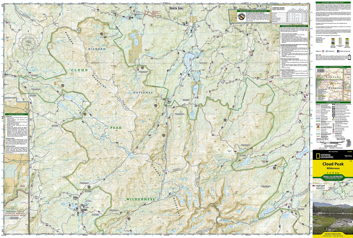 Cloud Peak Wilderness Map